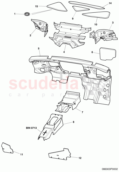 Part Diagram for Bentley 3W1 863 925 N