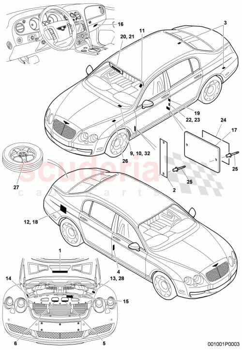 Part Diagram for Bentley 3W0 000 297 A