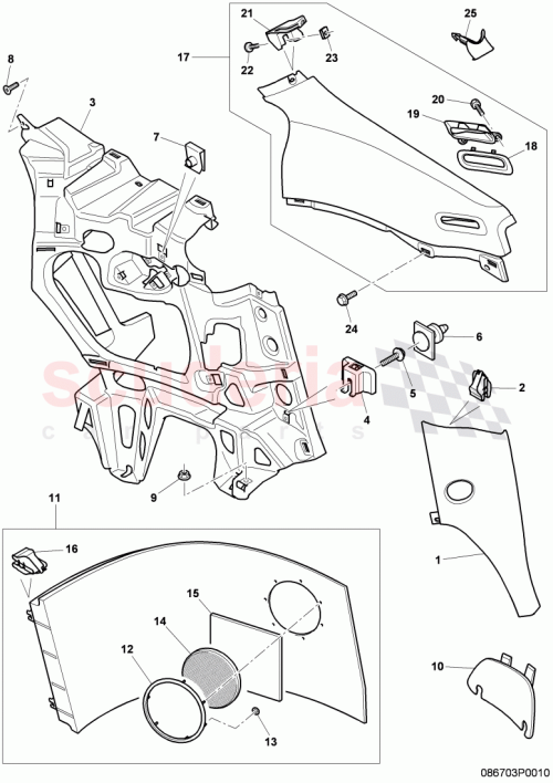 Part Diagram for Bentley 3W8035345A
