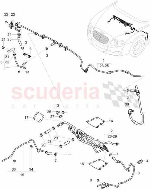 Part Diagram for Bentley 3W1612041T