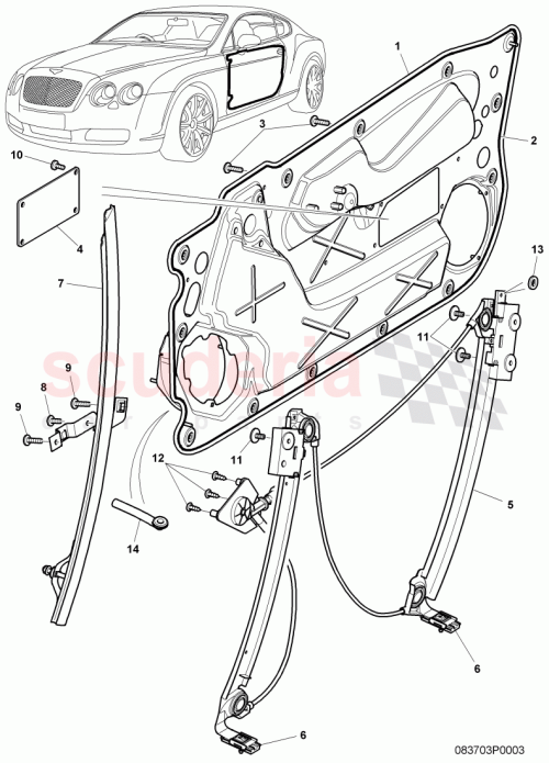 Part Diagram for Bentley 3W0837583A
