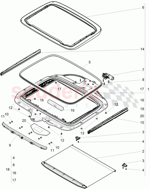 Part Diagram for Bentley 3Y5 877 041 D