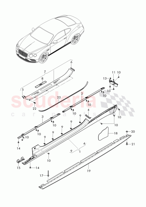 Part Diagram for Bentley 3W0 898 011