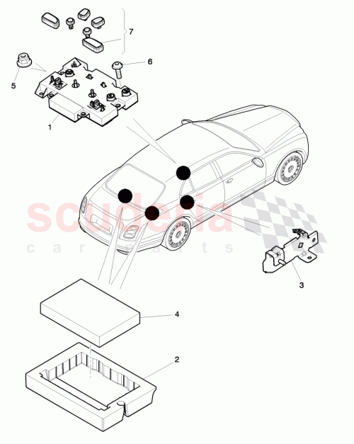 Part Diagram for Bentley 3Y2 959 905 C