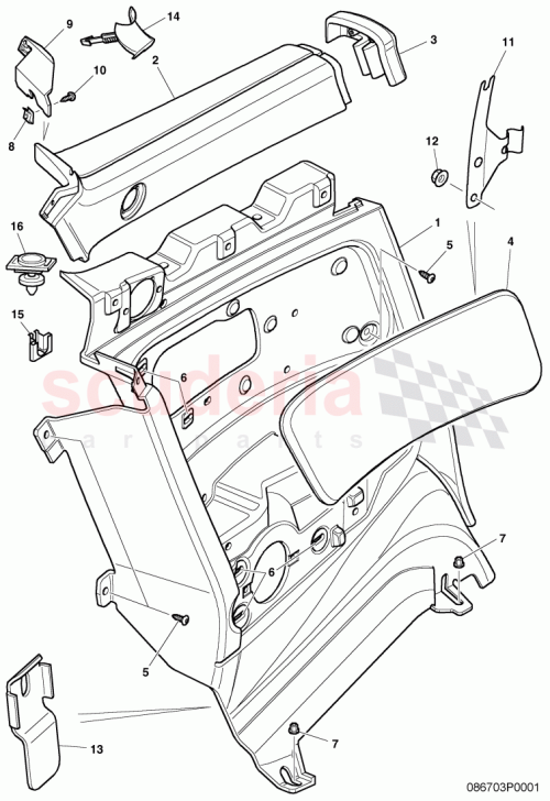 Part Diagram for Bentley 3W3 868 109 C