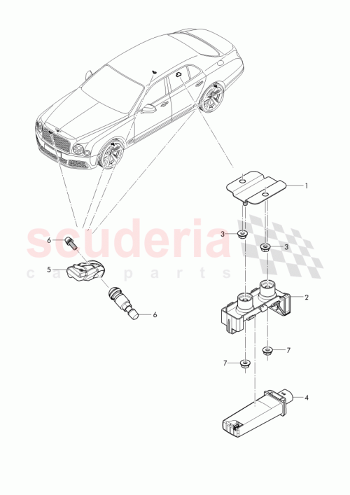 Part Diagram for Bentley 3Y0 907 273 M