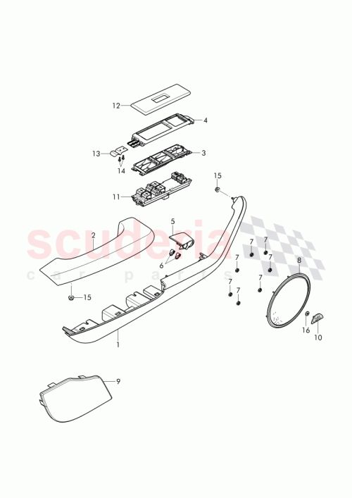 Part Diagram for Bentley 3W3 867 926 J