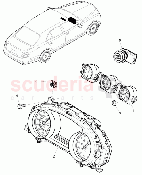 Part Diagram for Bentley 3Y0 920 780 A