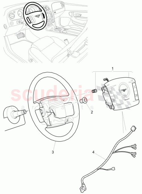 Part Diagram for Bentley 3D0971582AE