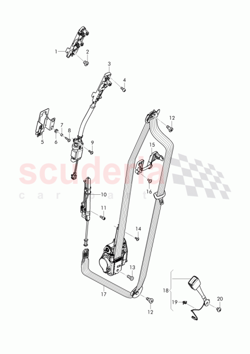 Part Diagram for Bentley 36B 857 705 A