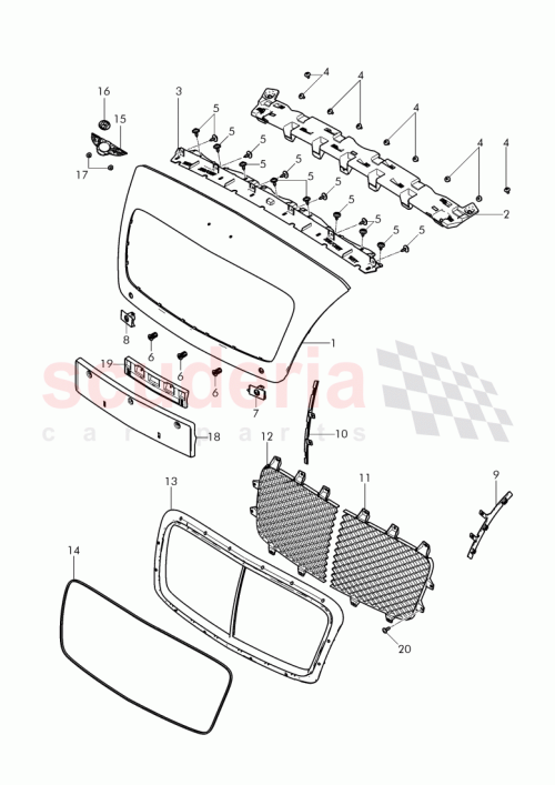 Part Diagram for Bentley 3W3 853 958 A