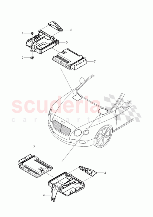 Part Diagram for Bentley 3W2 907 649