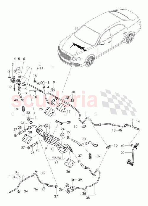 Part Diagram for Bentley 4W0 612 519