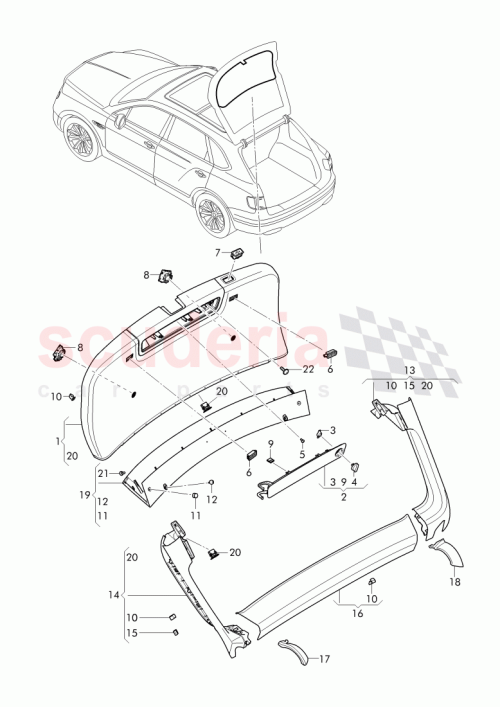 Part Diagram for Bentley 36A 867 607 D