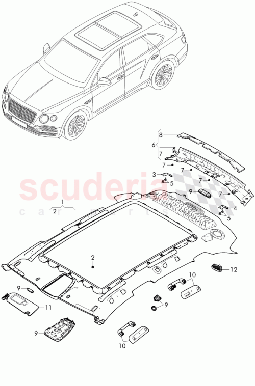 Part Diagram for Bentley 36A 867 505 BP