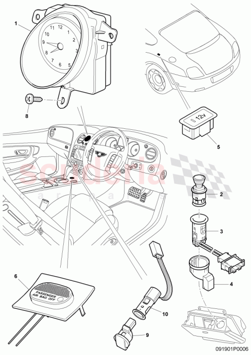 Part Diagram for Bentley 4B0925071A