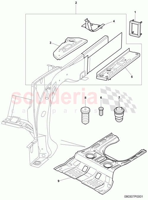 Part Diagram for Bentley 3W8803502