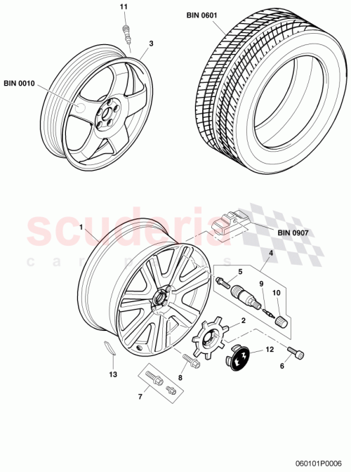 Part Diagram for Bentley 3W0601161DE