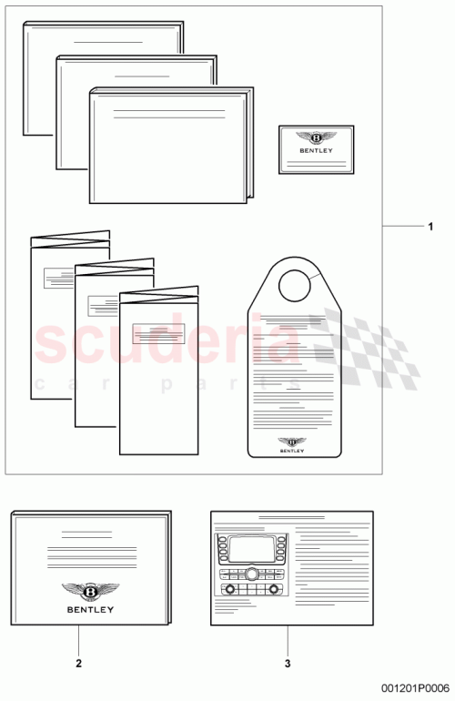 Part Diagram for Bentley 3W7 012 003 DK
