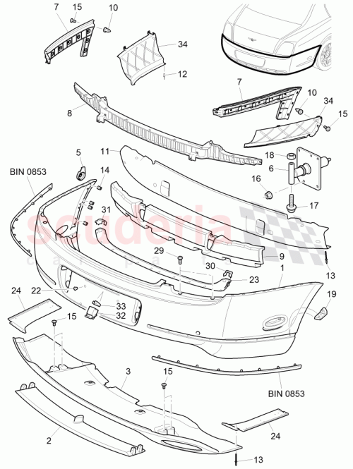 Part Diagram for Bentley 3W5807417AF