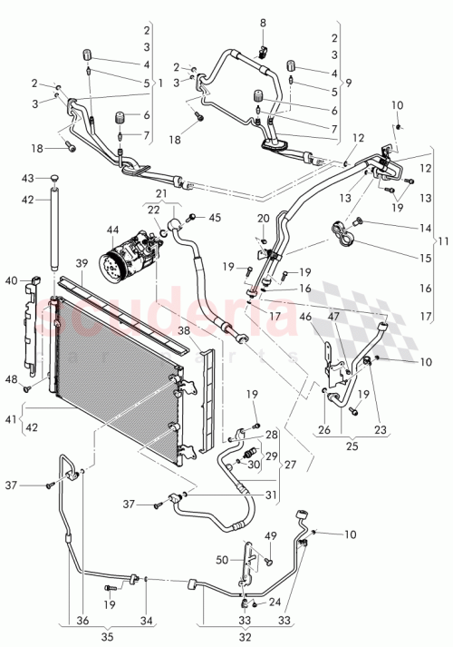 Part Diagram for Bentley 4W0 260 401 A