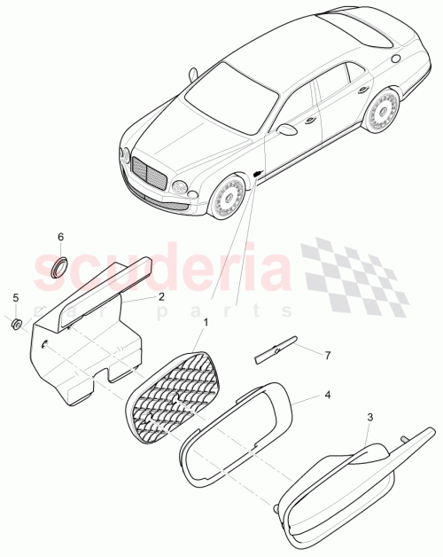 Part Diagram for Bentley 3Y5 821 521