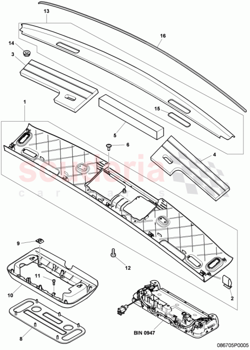 Part Diagram for Bentley 3W7867489B