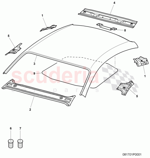 Part Diagram for Bentley 3W8868739A