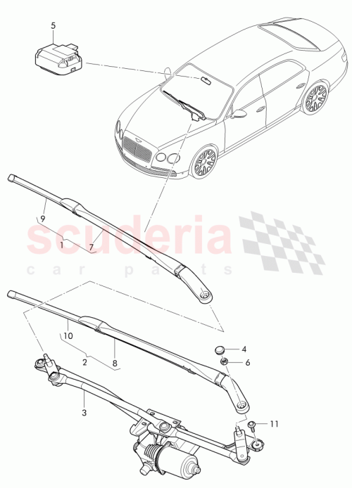 Part Diagram for Bentley 3W5955023S