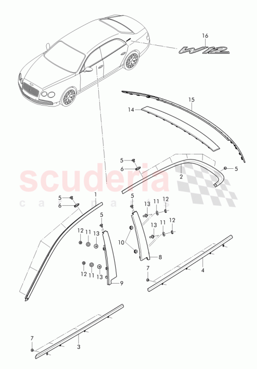 Part Diagram for Bentley 4W0 839 211
