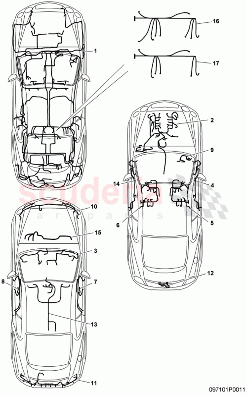 Part Diagram for Bentley 3W0971148D