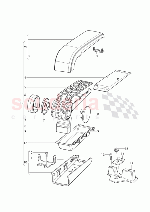 Part Diagram for Bentley 3W0864205M