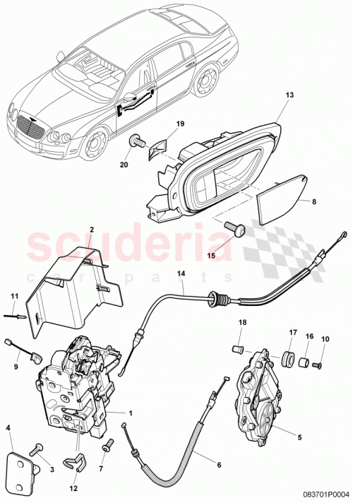 Part Diagram for Bentley 3D1837016AM