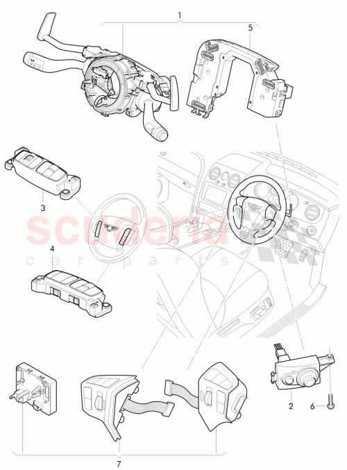 Part Diagram for Bentley 3W0 953 507 AB