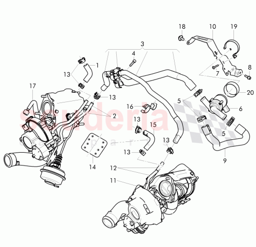 Part Diagram for Bentley 3W0 121 300