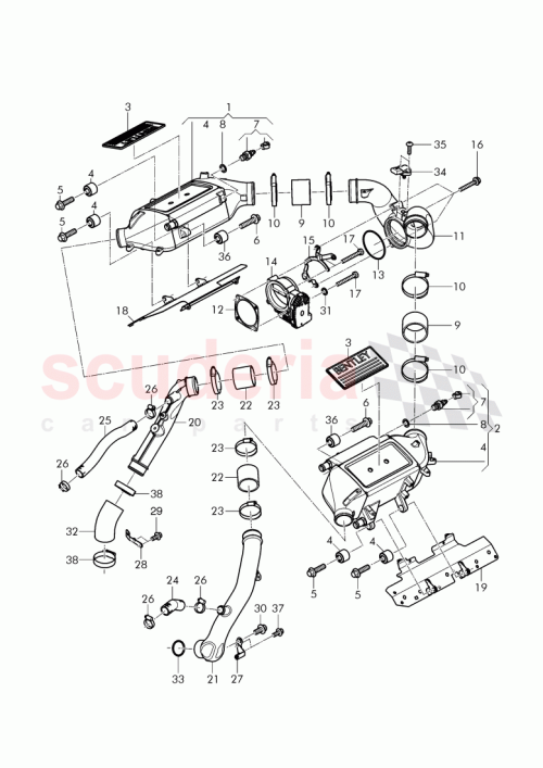 Part Diagram for Bentley 07V 145 744 B