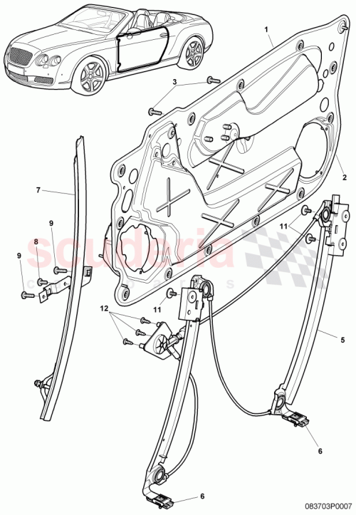 Part Diagram for Bentley 3W7837411