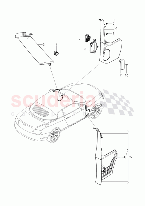 Part Diagram for Bentley 3W7863629