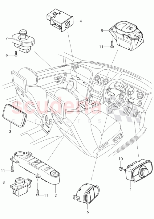 Part Diagram for Bentley 4W0 959 676 C