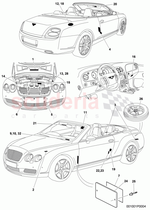 Part Diagram for Bentley 3W7 010 666 K
