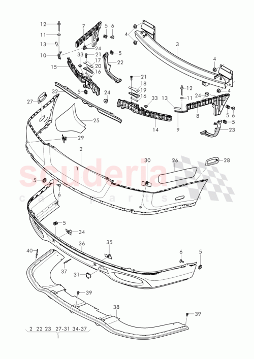 Part Diagram for Bentley 3W3 825 716 F