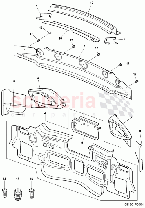 Part Diagram for Bentley 3W8813295