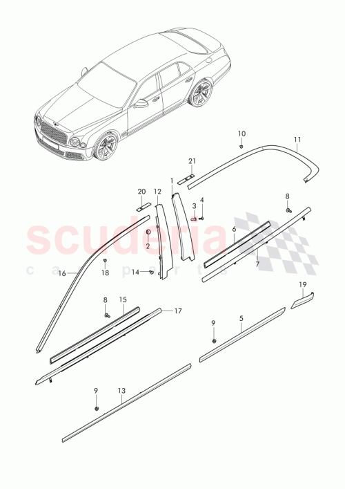Part Diagram for Bentley 3Y4839371B