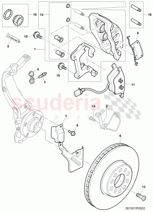 Part Diagram for Bentley 3W0615301K