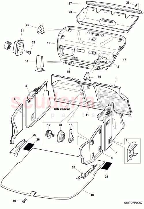 Part Diagram for Bentley 3W8868503N
