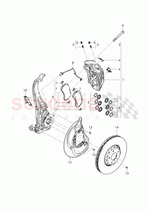 Part Diagram for Bentley 4M0 615 301 AR