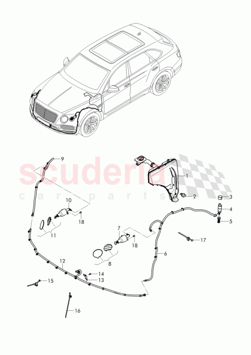 Part Diagram for Bentley 4M0 955 187