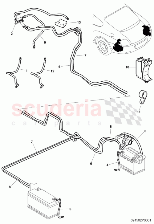 Part Diagram for Bentley 3W0971230A