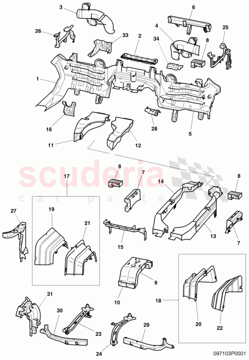 Part Diagram for Bentley 3D2971615F