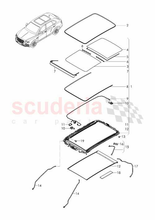 Part Diagram for Bentley 4M0 877 307 A